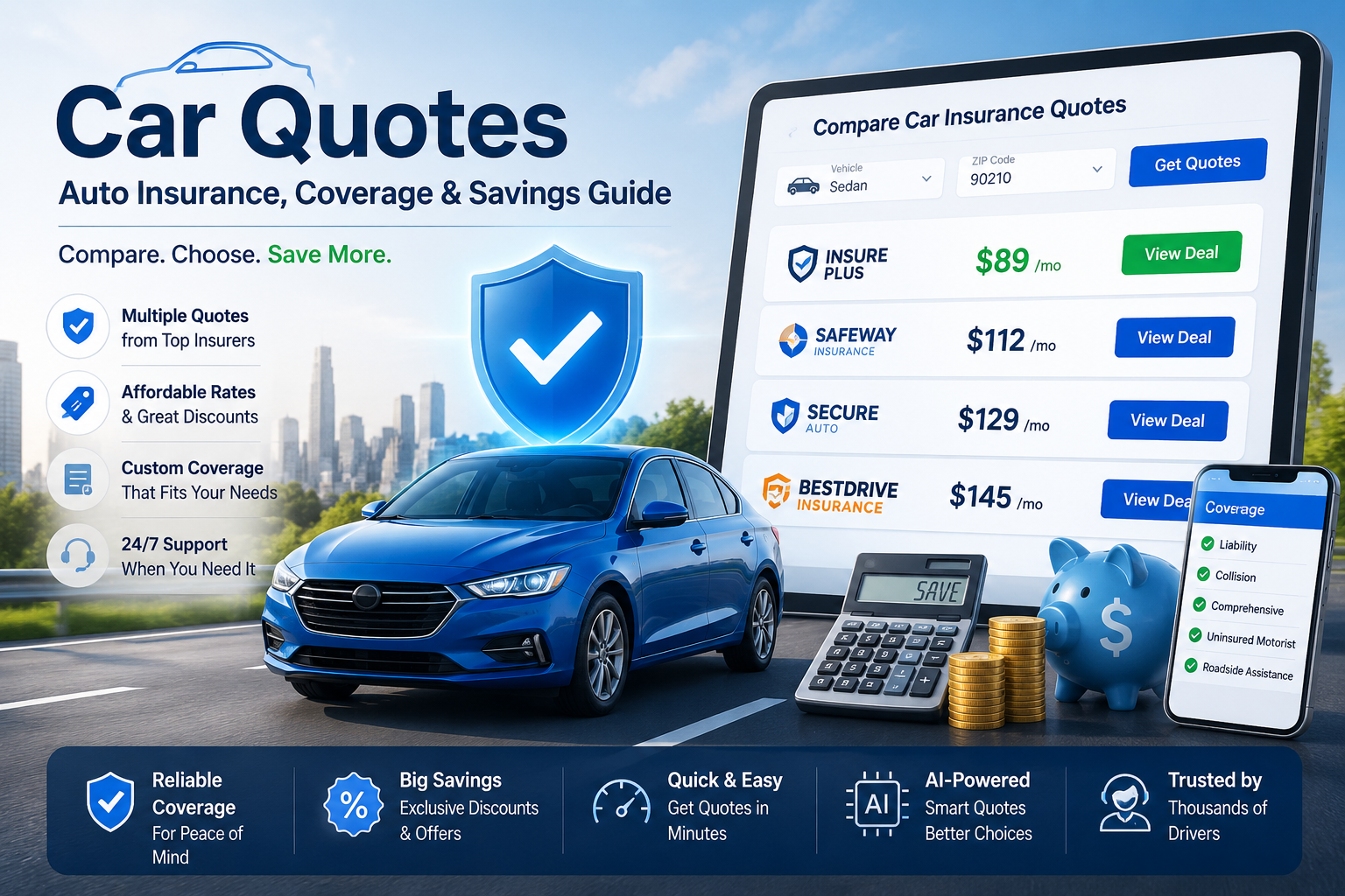 Car Quotes – Auto Insurance Coverage & Savings Guide